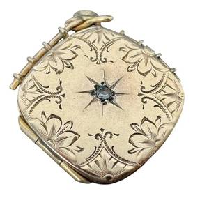 lot 18D image: Antique Victorian Locket - Monogrammed, W&H Co. Mark