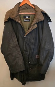lot 181K image: LR - London Fog Parka - Mens XL Hooded OliveBrown Front Zip