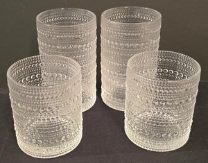 lot 197K image: LR - Fortessa Jupiter Hobnail Beaded Glasses - Set of 4