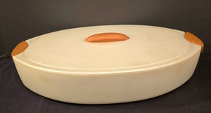 lot 199K image: LR - Enjoy Vintage Ceramic Casserole With Carrier - Made in Italy
