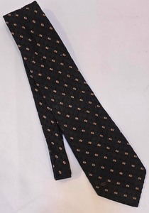 lot 247K image: Valentino Cravatte Necktie - Black with Small Orange Diamond Pattern