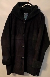 lot 265K image: LR - Ralph Lauren Hooded Black Coat - Winter Outerwear, Classic Style