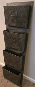 lot 266K image: LR - Decorative Hanging Metal Filing System - 4-Drawer