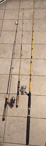 lot 279K image: LR - Eagle Claw Star Fire Downrigger Rods with Reels - 3-Rod Lot
