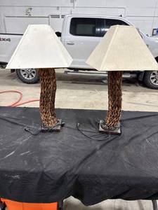 Pair of Woven Table Lamps