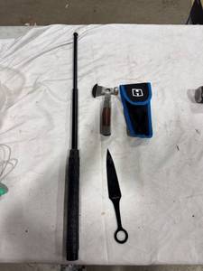 lot 1152 image: Telescopic Baton, Multi-Tool, Throwing Knife Lot