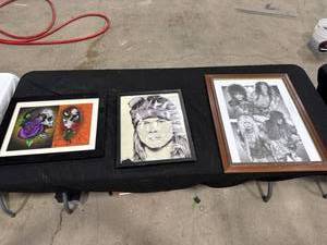 lot 1211 image: Three Framed Rock Artworks