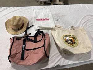 lot 1241 image: Assorted Bags and Straw Hat