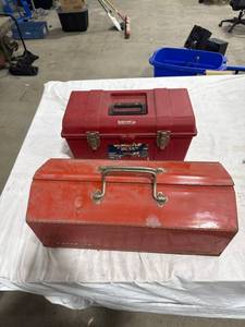 lot 1255 image: Two Red Toolboxes