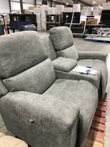 lot 22 image: POWER RECLINER LOVESEAT, NEW