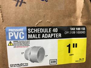 lot 68 image: SCH 40, MALE ADAPTER