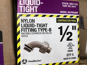 lot 75 image: LIQUID TIGHT FITTING TYPE B