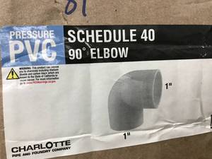 lot 81 image: PVC SCH40 90 ELBOW