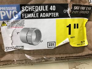 lot 86 image: PVC SCH40 FEMALE ADAPTER