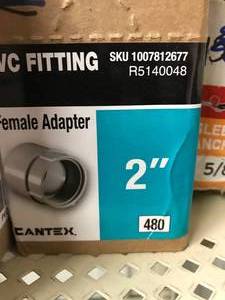 lot 95 image: PVC FEMALE ADAPTER