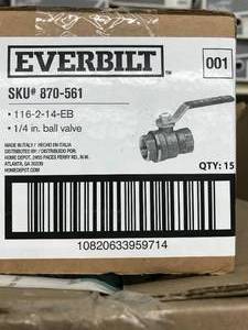 lot 136 image: EVERBILT BALL VALVE