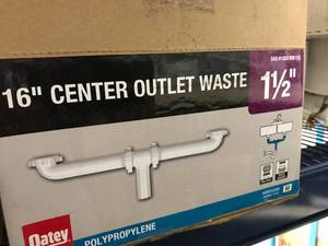 lot 138 image: OATY CENTER OUTLET WASTE PVC