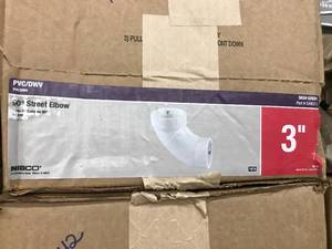 lot 141 image: PVC DWV 90 STREET ELBOW 3IN