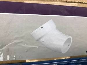 lot 142 image: PVCDWV 45 STREET ELBOW 3IN