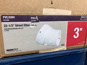 lot 144 image: PVC 22 12 STREET ELBOW 3IN