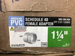 lot 78 image: PVC SCH 40 FEMALE ADAPTER