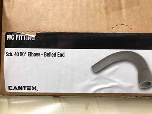 lot 66 image: PVC FITTING, SCH 40, 90 ELBOW