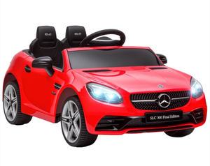 lot 44 image: Aosom Mercedes SLC 300 Licensed Kids Electric Car with Remote Control, 12V Battery Powered Kids Ride on Car with Music, Lights, Suspension for 3-6 Years Old, Red