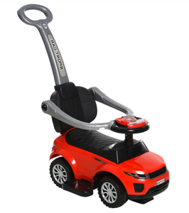 lot 117 image: Aosom 2 In 1 Push Cars for Toddlers Kid Ride on Push Car Stroller Sliding Car with Horn Music Light Function Secure Bar Ride on Toy for Boy Girl 1-3 Years Old Red