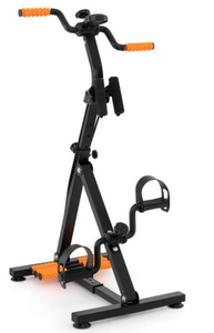 lot 204 image: Costway Adjustable LCD Pedal Exercise Bike with Massage Total Body - 17-21 x 17.5 x 34.5-39.5(L x W x H) (Maybe Missing Hardware)
