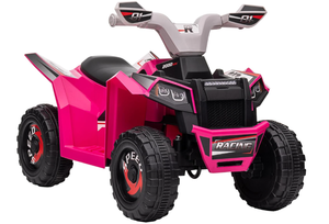 lot 307 image: Aosom Kids ATV Quad Car, 6V Four-Wheeler Ride on Toy for Kids with Forward Backward Function, Wear-Resistant Wheels for Toddlers Ages 18-36 Months, Pink