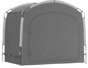 lot 311 image: Outsunny Bike Storage Shed Tent, Portable and Waterproof with 210D Oxford Fabric and Carry Bag for 3-4 Bicycles, Dark Gray