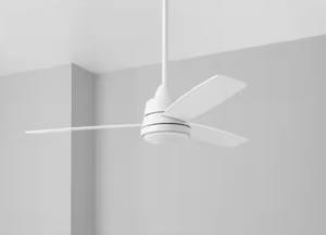 lot 316 image: Hampton Bay Caprice 52 in. Integrated LED Indoor Matte White Ceiling Fan with Light Kit and Remote Control