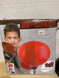 lot 310 image: Sports Kids Punching Ball With Gloves Adjustable
