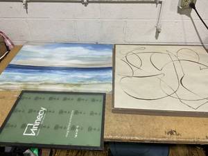 lot 327 image: LOT OF 3 Wall Art Frames and Picture Frame