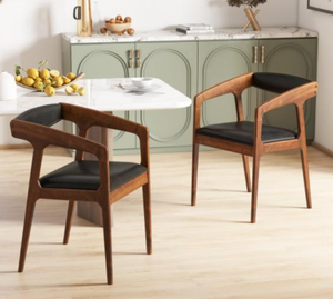 lot 57 image: Costway JV11744BN Upholstered Armchairs with Cozy Backrest & Padded Seat Cushion - Brown - Set of 2