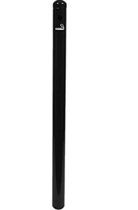 lot 211 image: Securit 100 cm Stainless Steel Smoking Post - Black (Only Post)