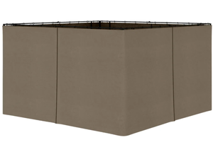 lot 460 image: Outsunny 9.84 x 11.8 Gazebo Sidewall Set with HooksC-Rings, Brown (Cover Only)