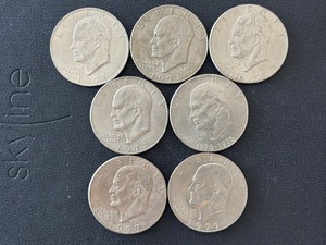 lot 20 image: Eisenhower Dollar Coins