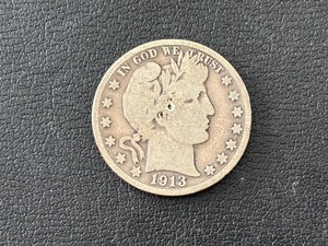 lot 36 image: 1913-S Barber Half Dollar ONLY 604,000 Minted