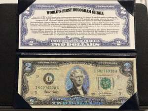 lot 5 image: 2003 Hologram $2 Dollar Bill