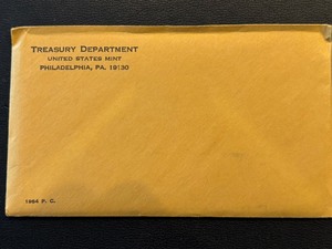 lot 12 image: 1964 Proof Set Sealed Envelope