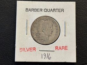 lot 24 image: 1916-D Barber Quarter