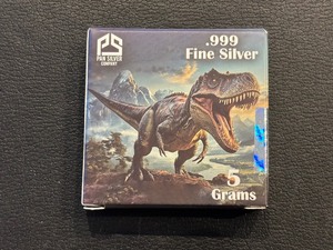 lot 35 image: 5 Grams .999 Fine Silver T-Rex