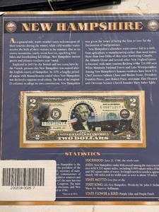 lot 89 image: 2013 $2 Dollar Note New Hampshire