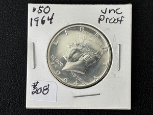 lot 13 image: 1964 Kennedy Half Dollar Proof