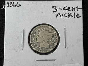 lot 25 image: 1866  Three Cent Nickel