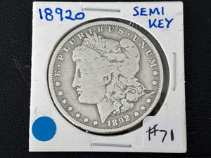 lot 36 image: 1892-O Morgan Dollar 2,744,000 Minted