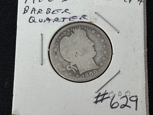 lot 38 image: 1900-S Barber Quarter 1,858,585 Minted