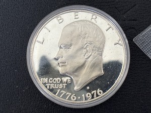 lot 45 image: 1976-S Bicentennial Eisenhower Silver Dollar Proof