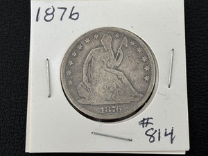 lot 49 image: 1876 Liberty Seated Half Dollar